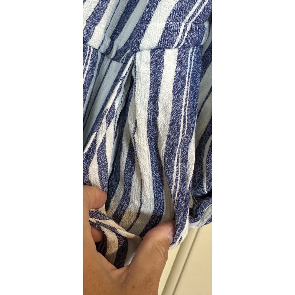 torrid Blue and White Striped Shirt Dress - Picture 3 of 7